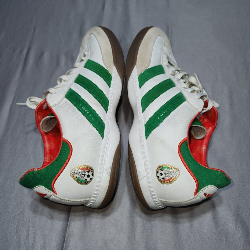 Adidas Samba OG Mexico White Green Red Gum Sole Soccer Sneakers HQ7036 Size 12 - Picture 2 of 11